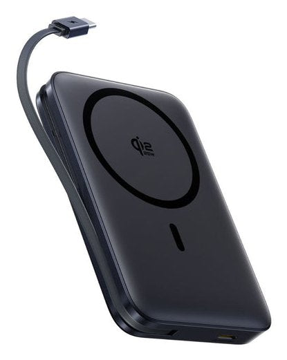 Picogo Am61 Qi2.2 Magnetic Power Bank With Built-In Cable 10000mah 45w Cosmic Black