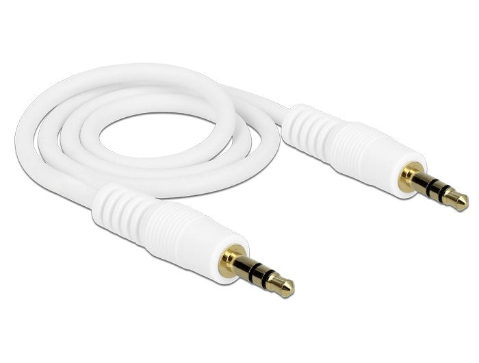 Delock Klinkencable 3,5 Mm 3 Pin Stecker > Stecker 0,5 M Weiss