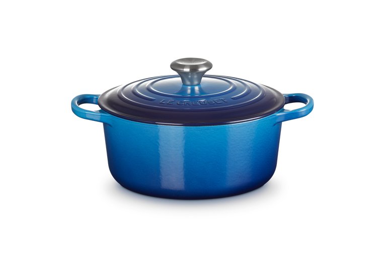 Le Creuset 21177242202430 Signature Gusseisen-Bräter Con Deckel, Ø 24 Cm, Aare