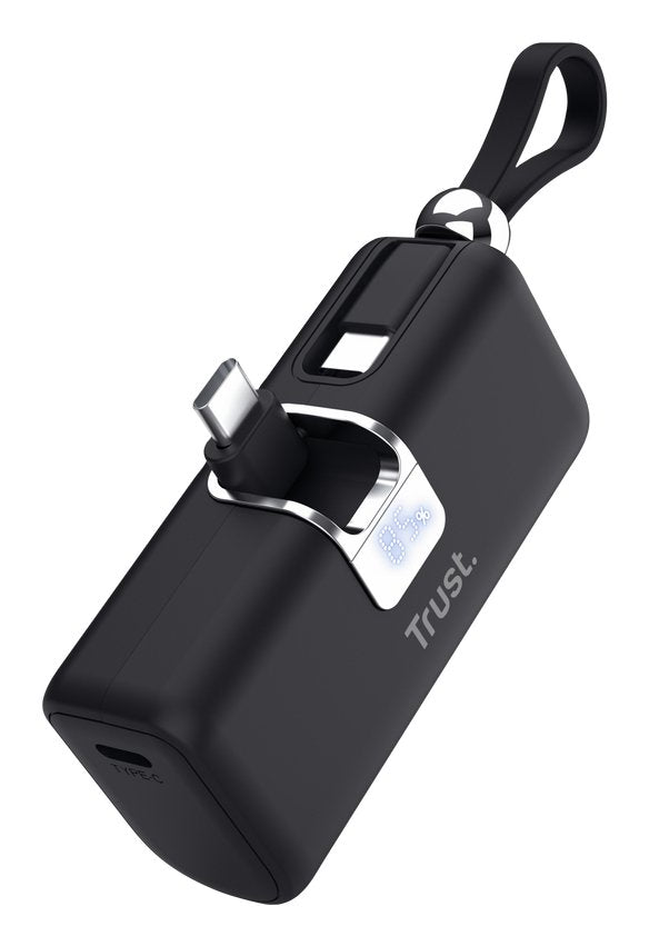 Powerbank 5000mah Trust Pacto 26104 18w Negra