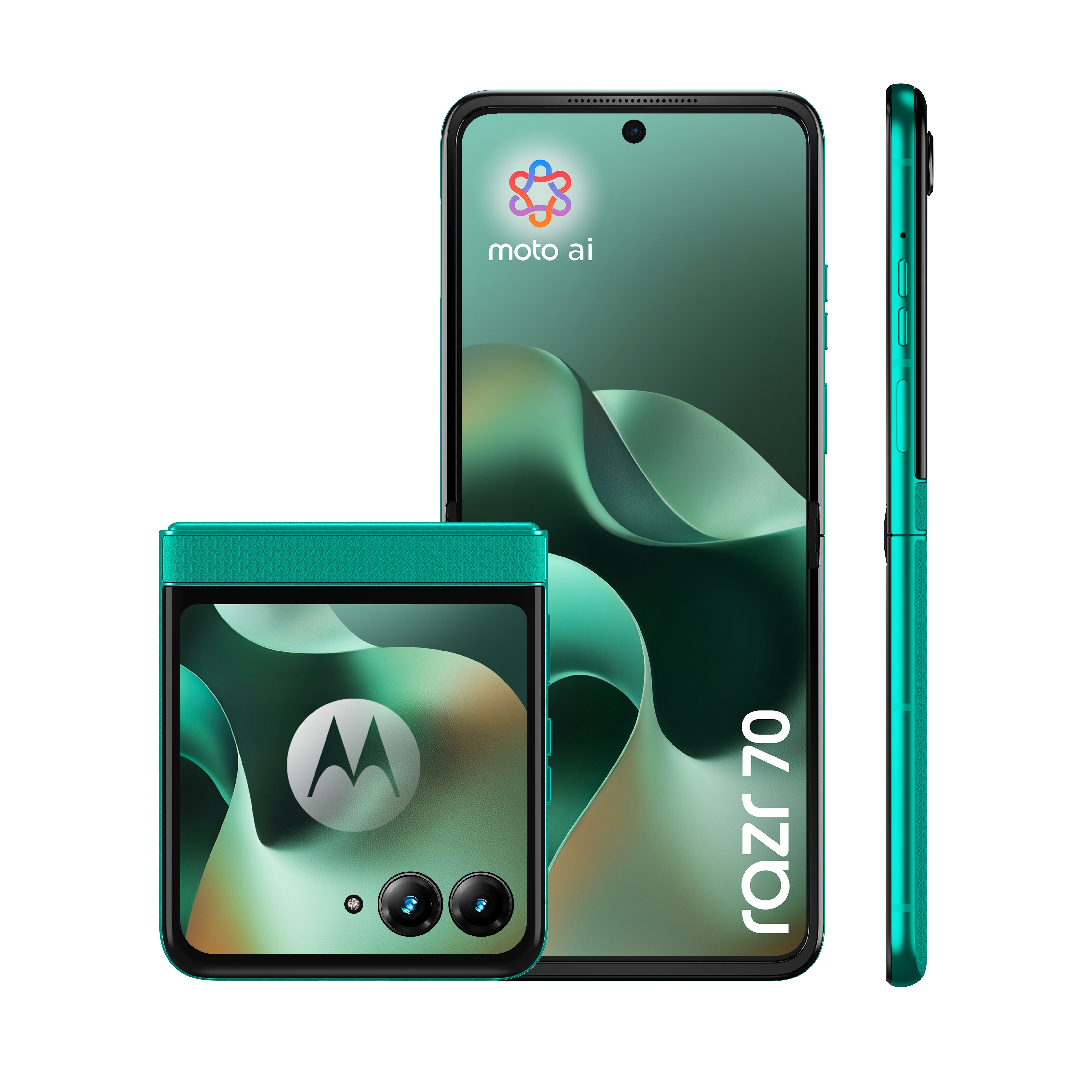 EAN 0840493609850 - Motorola razr 70 17,5 cm (6.9") SIM doble Android 16.0 5G USB Tipo C 8 GB 256 GB 4800 mAh Verde oscuro imagen 3