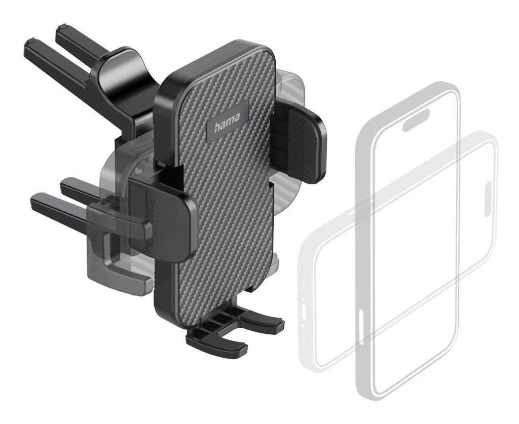 Hama Soporte De Coche Para Smartphone - Pinza Para Rejilla - Peso Max 230g - Universal - Negro