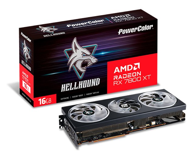 Tarjeta Gráfica Powercolor Rx 7800xt 16gb Gddr6 Hellhound