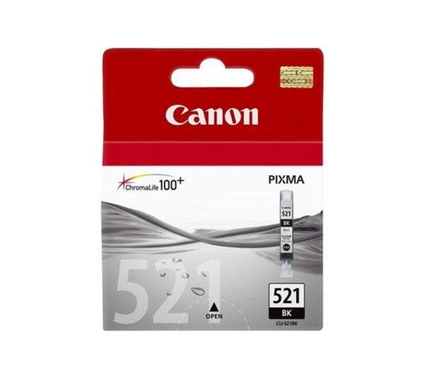 Cartucho Tinta Canon Cli 521bk Negro 9ml Pixma 3600 - 4600 - 4700 - Mp540 - 550 - 560 - 620 - 630 - 640 - 980 - Mx860 - 870 Blister