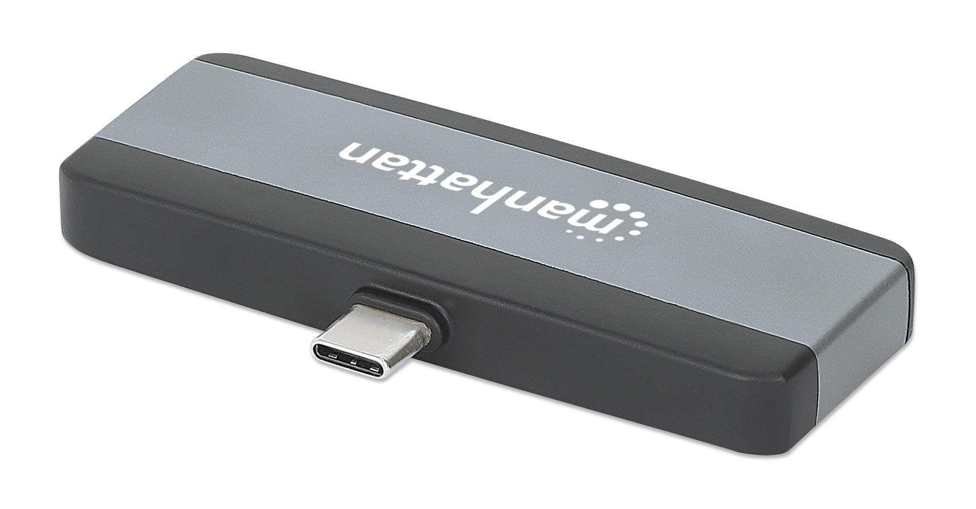 Manhattan 190404 Base Para Portátil Y Replicador De Puertos Alámbrico Usb 3.2 Gen 2 (3.1 Gen 2) Type-C Gris