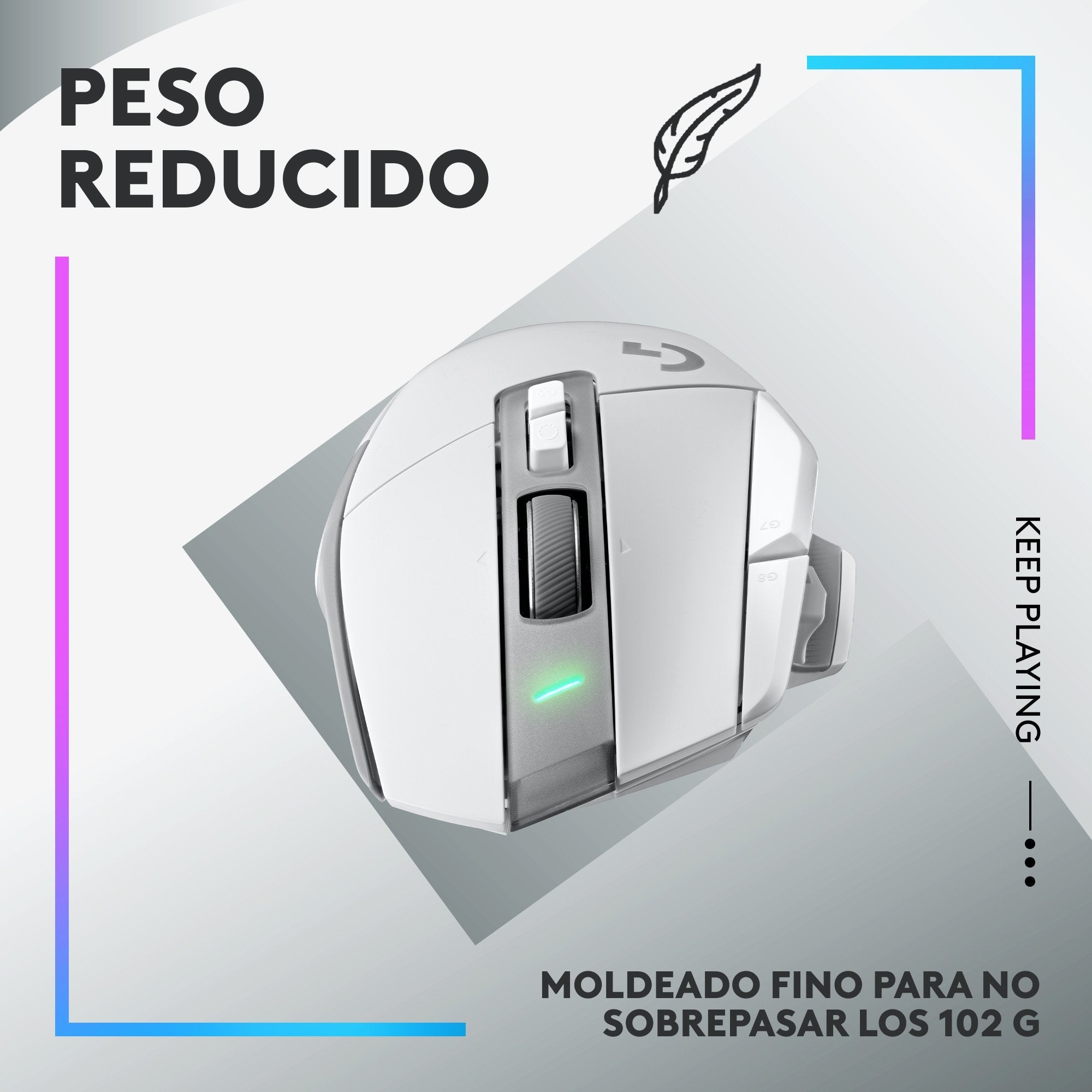 Logitech G G502 X Lightspeed Ratón Mano Derecha Rf Inalámbrico Óptico 25600 Dpi