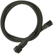 Cable De Extensión Nanoxia De 3 Pines, 30 Cm, Negro Nx3pv30