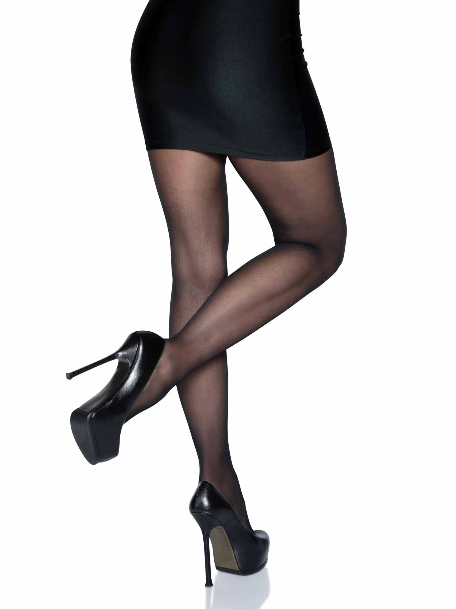 Leg Avenue - Panties De Nylon Con Abertura En La Entrepierna Negro