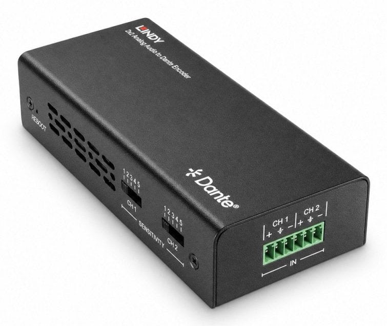 2ch Analog Audio To Dante Encoder