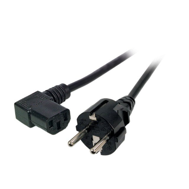 Efb Netzleitung Schutzkontakt 180 - C13 90, Schwarz, 3,0 M, 3 X 1,00 Mm