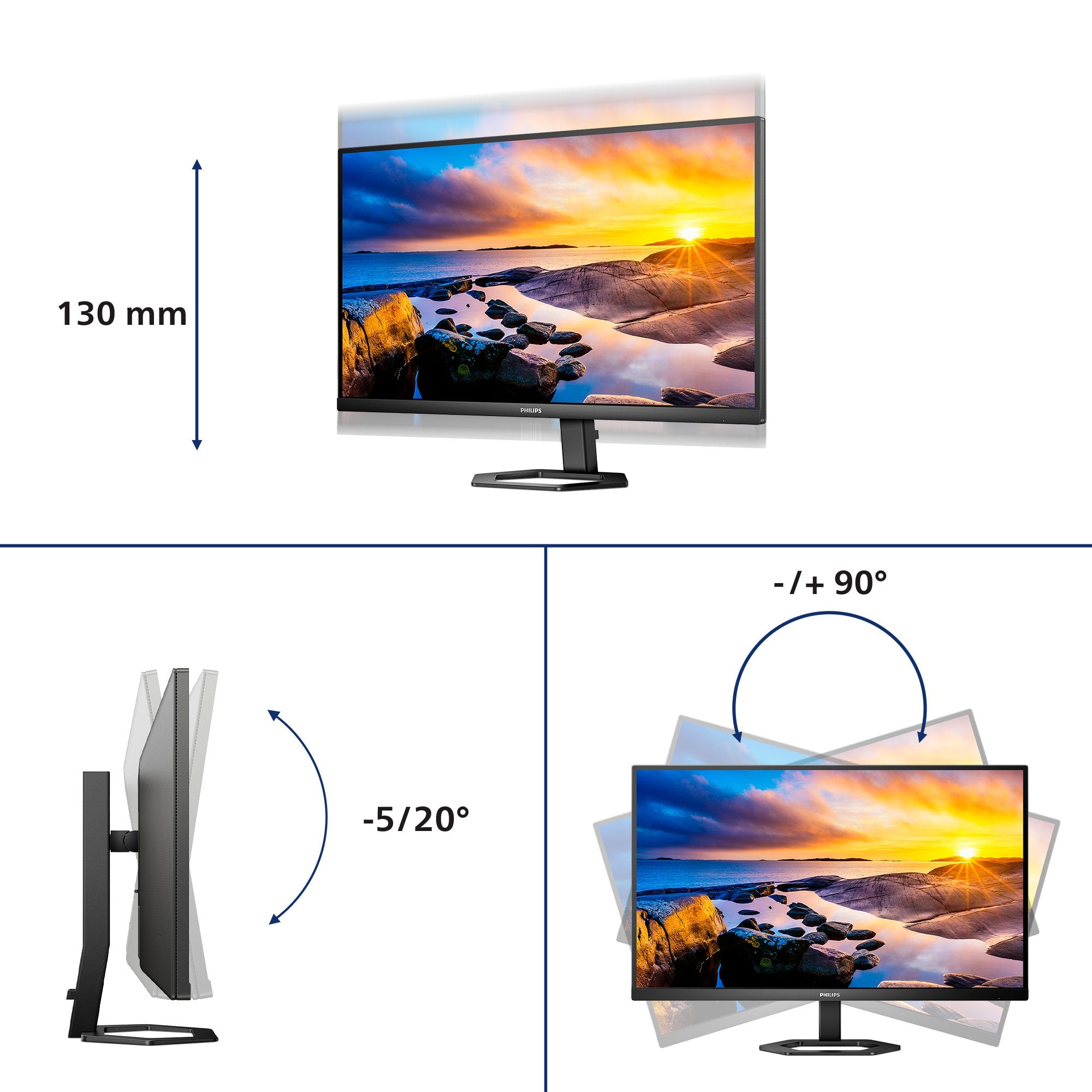 EAN 8712581795085 - Philips 5000 series 27E1N5500LA/00 pantalla para PC 68,6 cm (27") 2560 x 1440 Pixeles Quad HD LCD Negro imagen 3