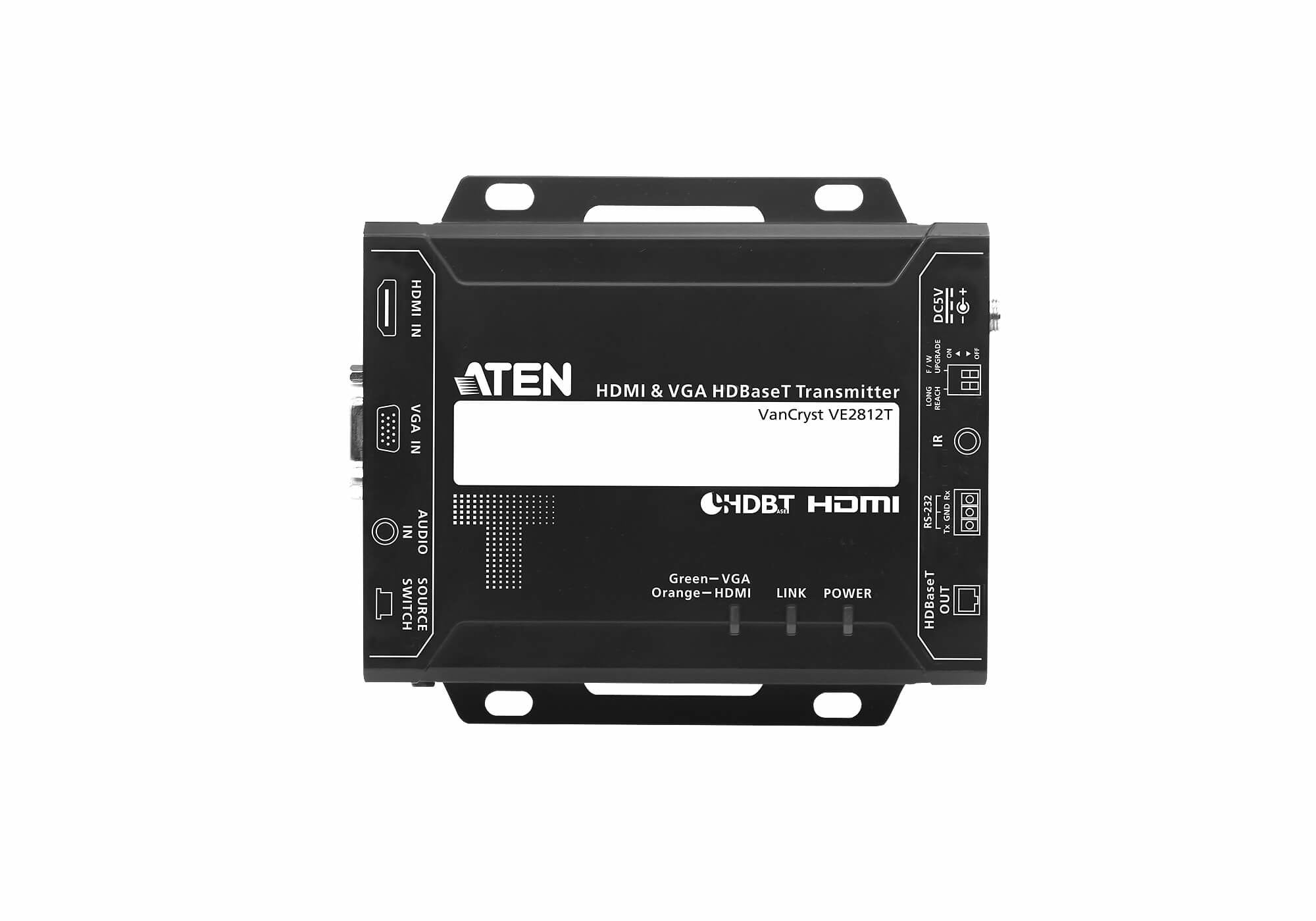 Aten Ve2812t Extensor Audio/Video Transmisor De Señales Av Negro Aten Ve2812t, 4096 X 2160 Pixeles, Transmisor De Señales Av, 100 M, Alámbrico, 3d, Hdcp