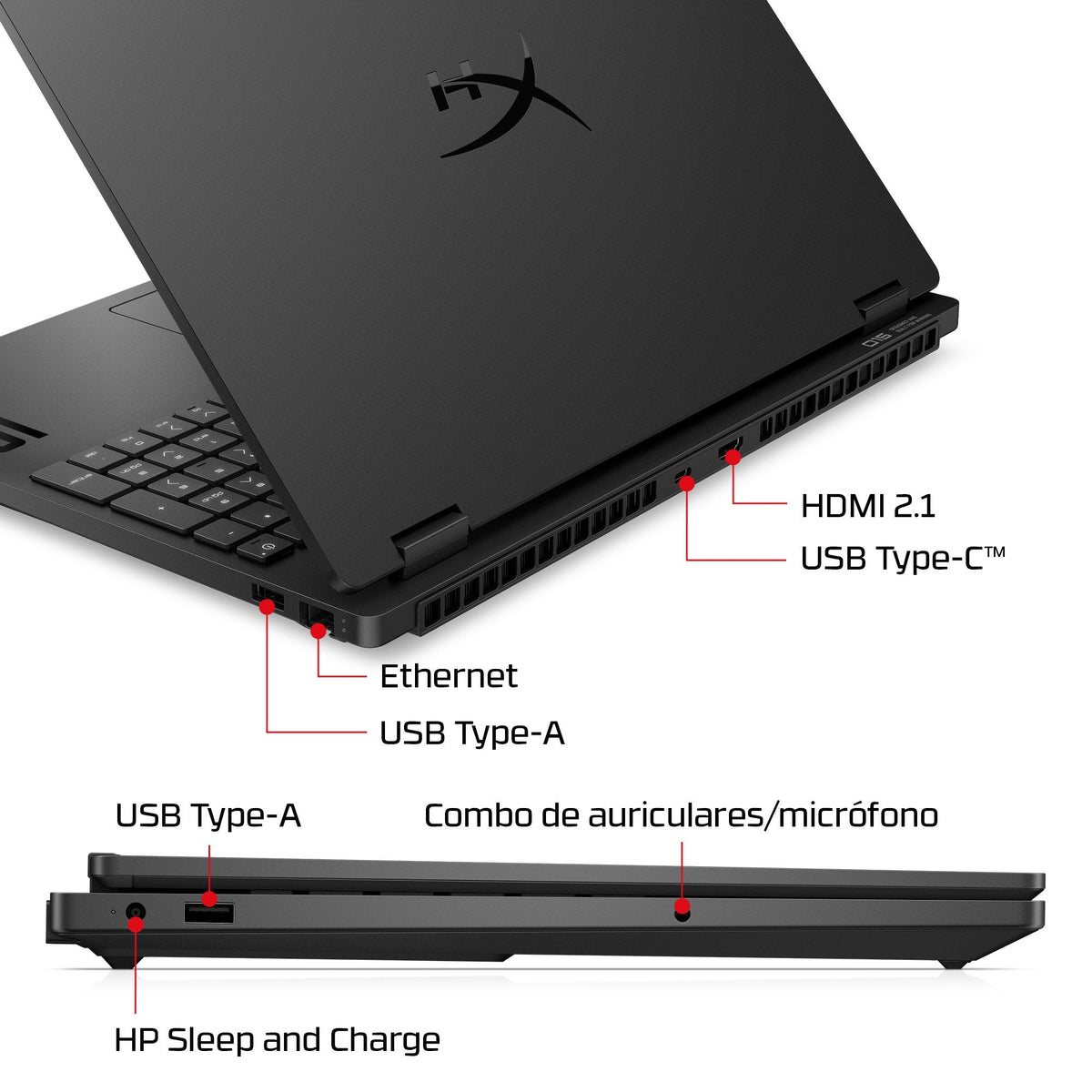 Portátil Gaming Hp Hyperx Omen 15 Gb0008ns 15.3 " 2k Amd Ryzen 7 260 24 Gb Ram 1 Tb Ssd Geforce Rtx 5060 Windows 11 Home