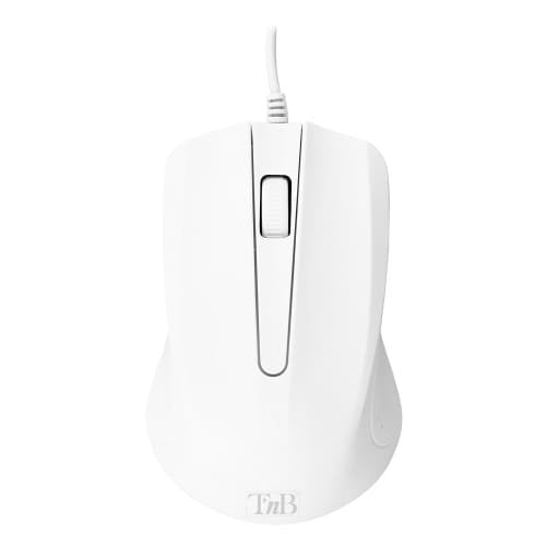 EAN 3303170100363 - T'nB MSHARKWH ratón Universal Ambidextro USB tipo A Óptico 1000 DPI imagen 1