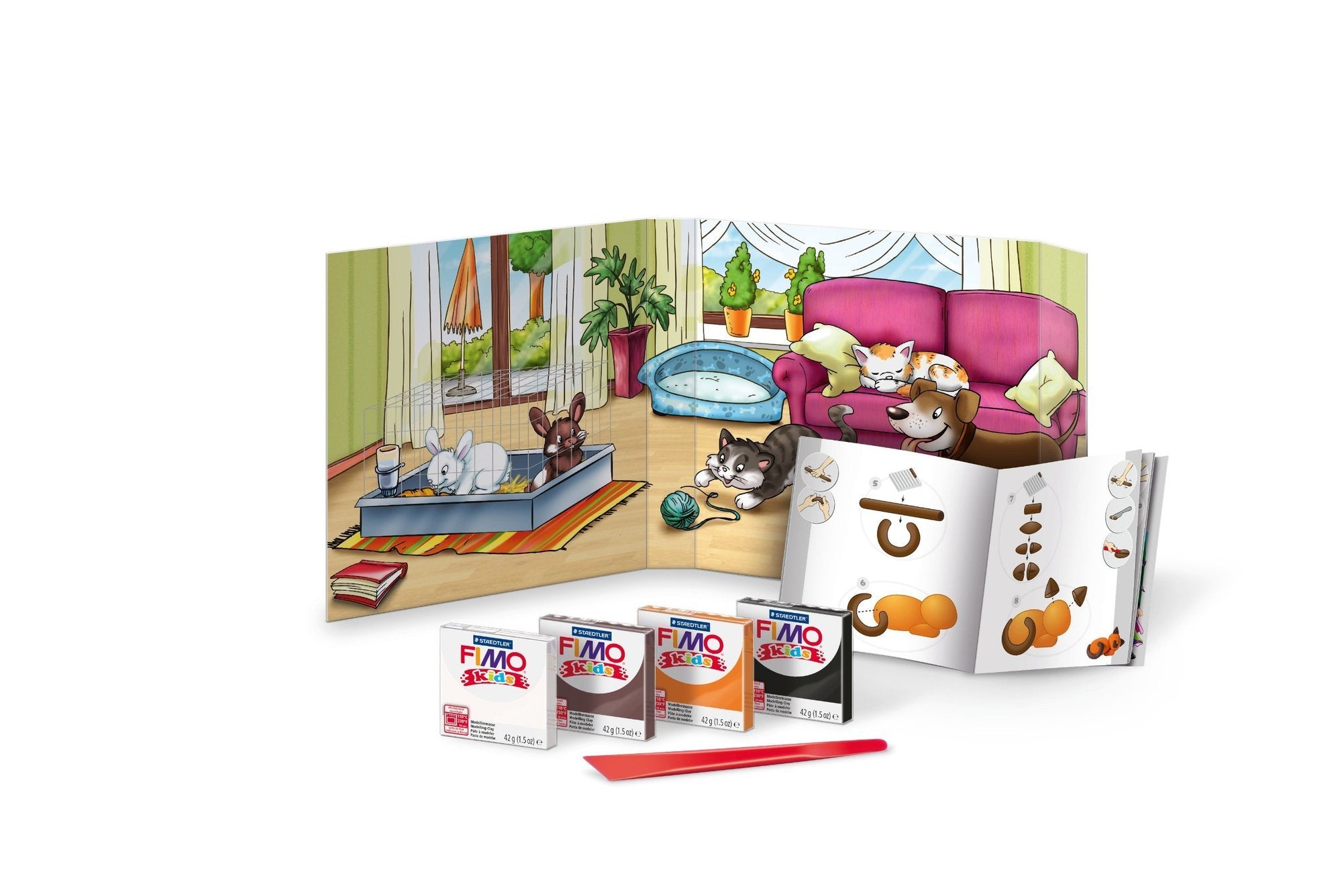 Fimo Set Mod.Masse Fimo Niños F&P Mascotas