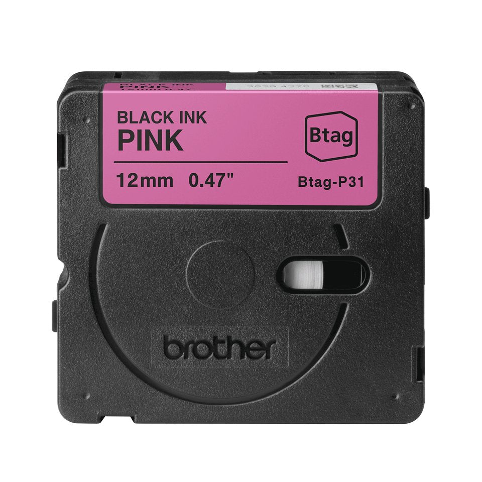 Brojoher Cinta Btagp31 / Btag-P31 Negro Sobre Rosa