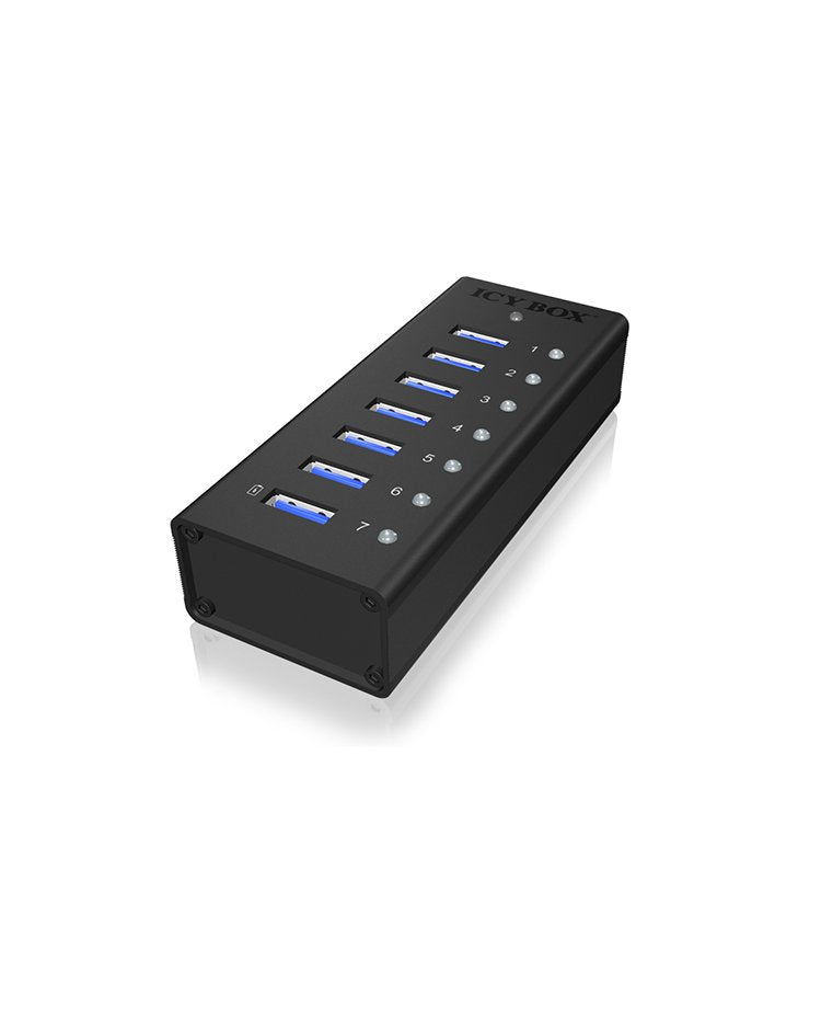 Hub 7-Port Icybox Usb 3.0 Ib-Ac618 Aluminium