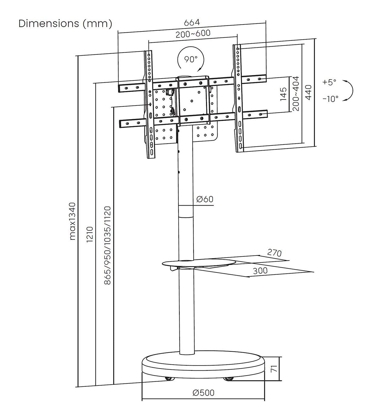 EAN 8435739901762 - AISENS FT86TRE-303 soporte para TV 2,18 m (86") imagen 6