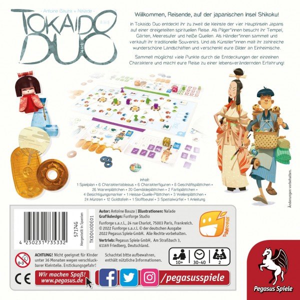 Pegasus Tokaido Duo, Juego De Mesa 57174g