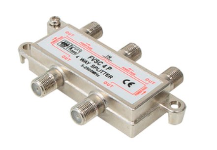 4-Vías Distribuidor, F Empalme - 4x F Empalme, Dc-Durchgang An Allen Conexiones, Consumer Serie 5-2500 Mhz