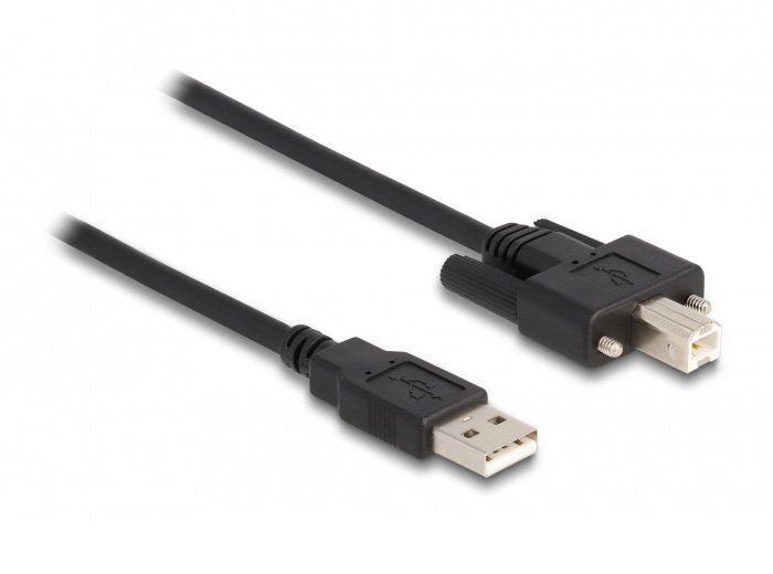 Cable Delock Usb 2.0 Typ-A Stecker Zu Typ-B Stecker Mit Schrauben 1 M