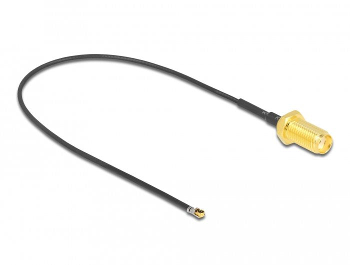 Delock 12662 Cable Coaxial 0,2 M Negro