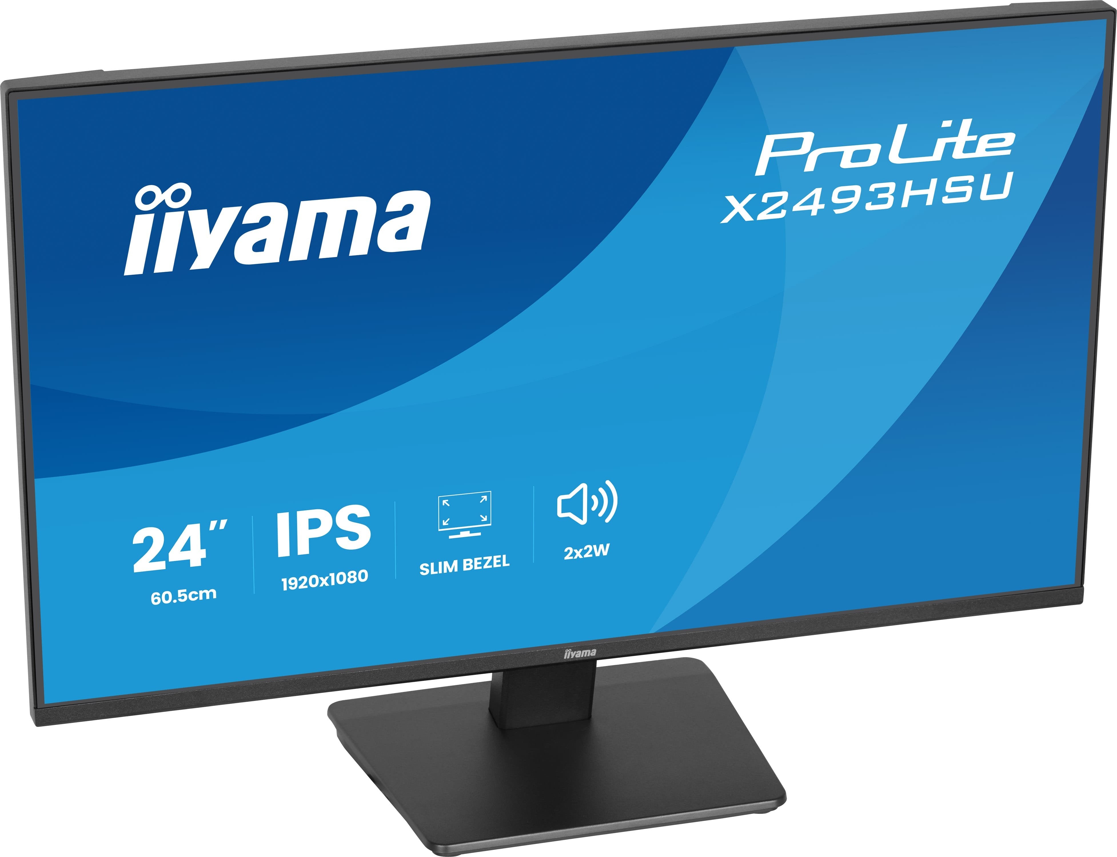 Iiyama 60.5cm 24" X2493hsu-B1 16:10 Hdmi+Dp+2xusb Ips