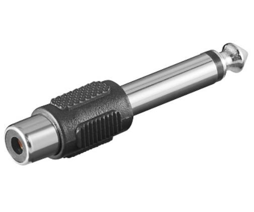 Microconnect Audang Cambiador De Género Para Cable 6.3mm Rca Negro