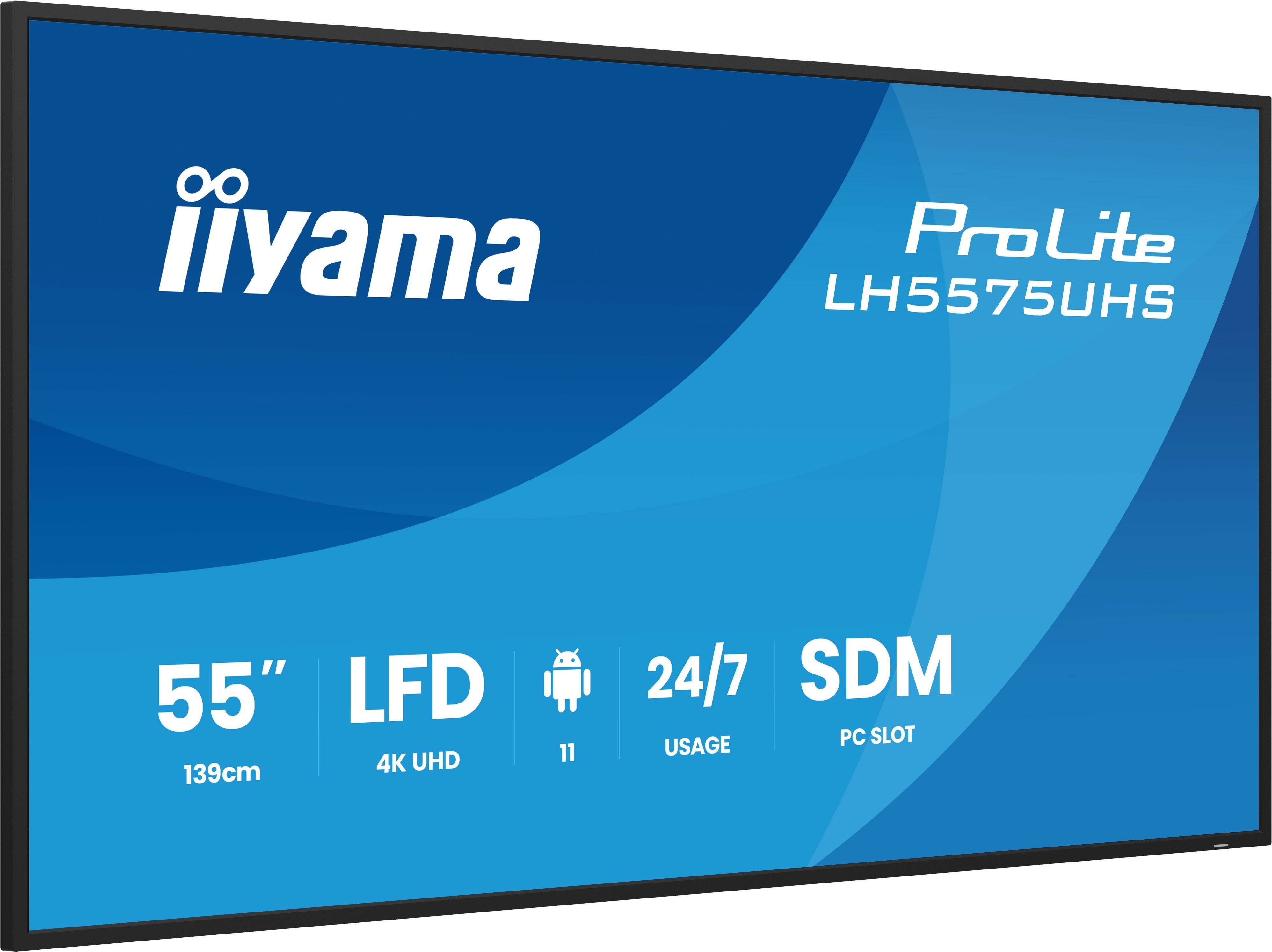 55" 3840x2160, Uhd Ips Panel, Haze 25%, 500cd/Mý, Landscape
