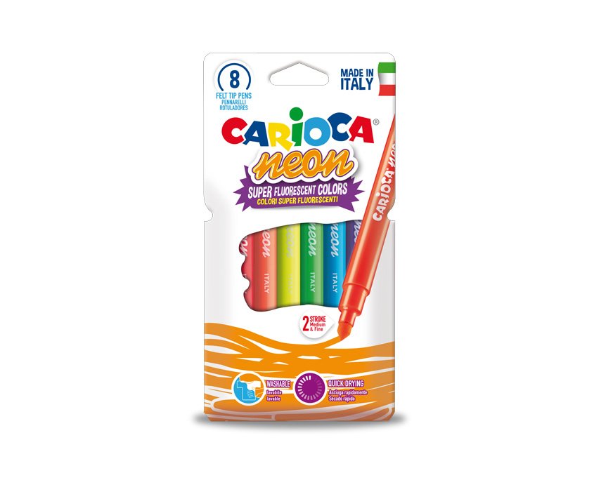 EAN 8003511427856 - Carioca Neon rotulador Fino/Medio Multicolor 8 pieza(s) imagen 1