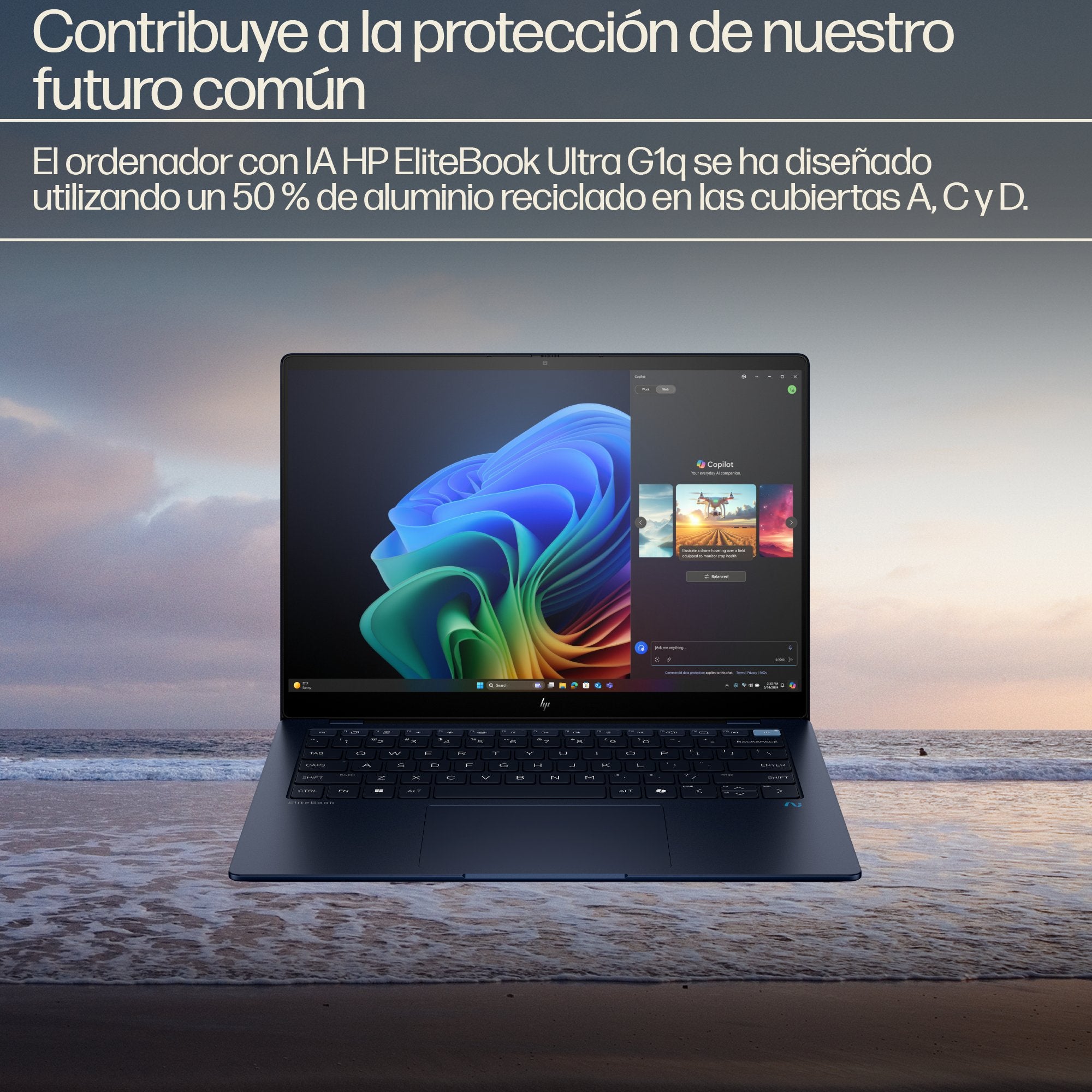 EAN 0198990176680 - HP EliteBook Ultra G1q Copilot+ PC Qualcomm Snapdragon X1E-78-100 Portátil 35,6 cm (14") Pantalla táctil imagen 7