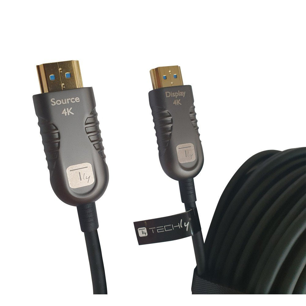 Techly Icoc Hdmi-Hy2-020 Cable Hdmi 2.0 4k60hz 20m Óptico Activo 18gbps