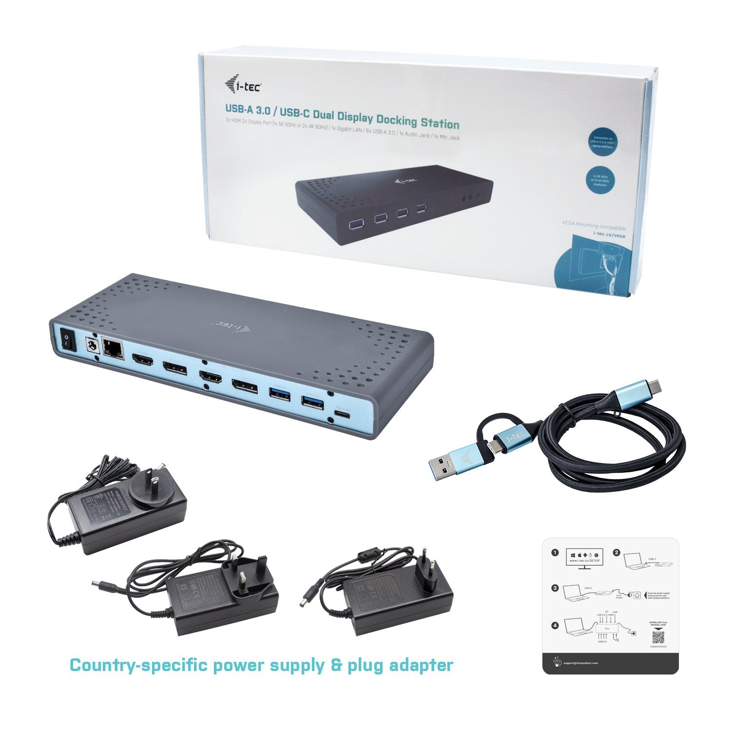 EAN 8595611702051 - i-tec CADUAL4KDOCK base para portátil y replicador de puertos Alámbrico USB 3.2 Gen 1 (3.1 Gen 1) Type-C imagen 7
