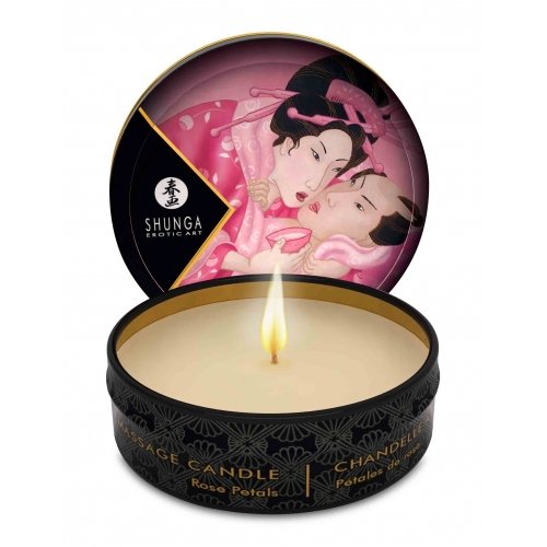 Shunga Mini Vela De Masaje Afrodisíaca Rosa