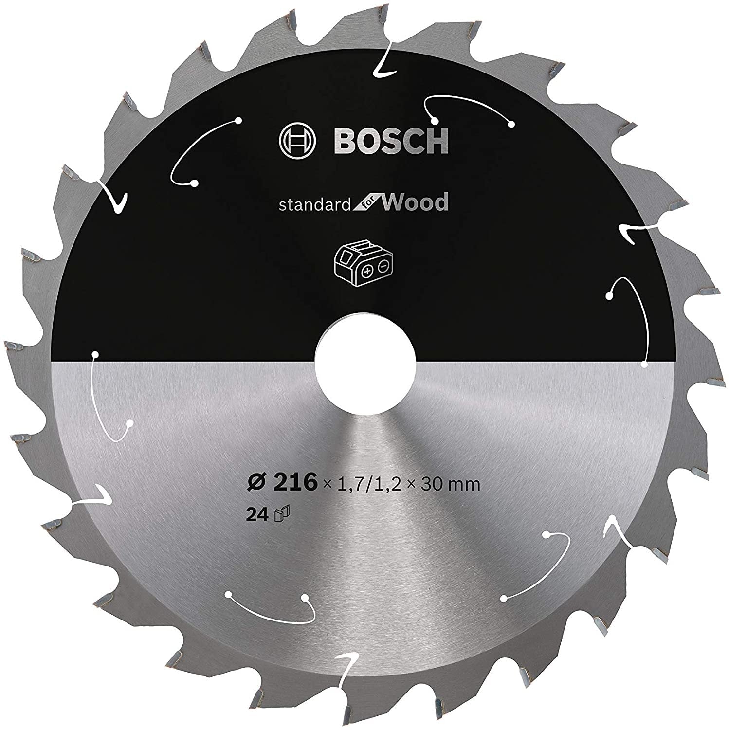 Hoja De Sierra Circular Bosch Professional Standard Para Madera, Ø 216 Mm, Orificio 24z De 30 Mm, Para Tronzadoras A Batería 2608837721
