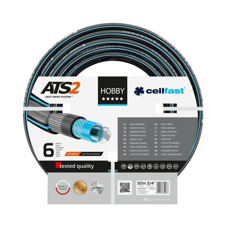 EAN 5901828852978 - CELLFAST HOBBY ATS2 manguera de jardín 50 m Por encima del suelo Negro, Azul imagen 1