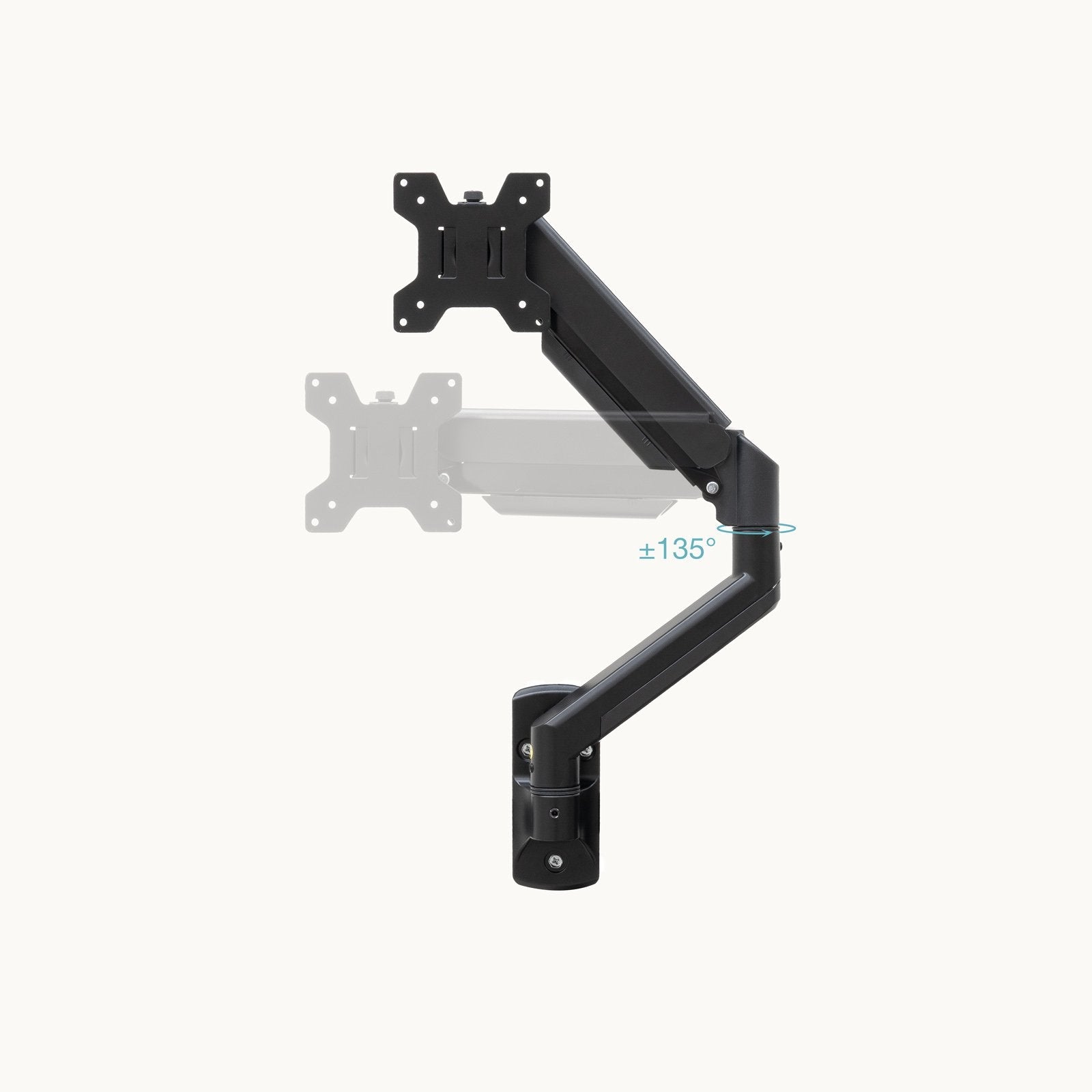 Soporte Pared Tooq Pant. Gira Incli 1 Brazo 13-34 Negro