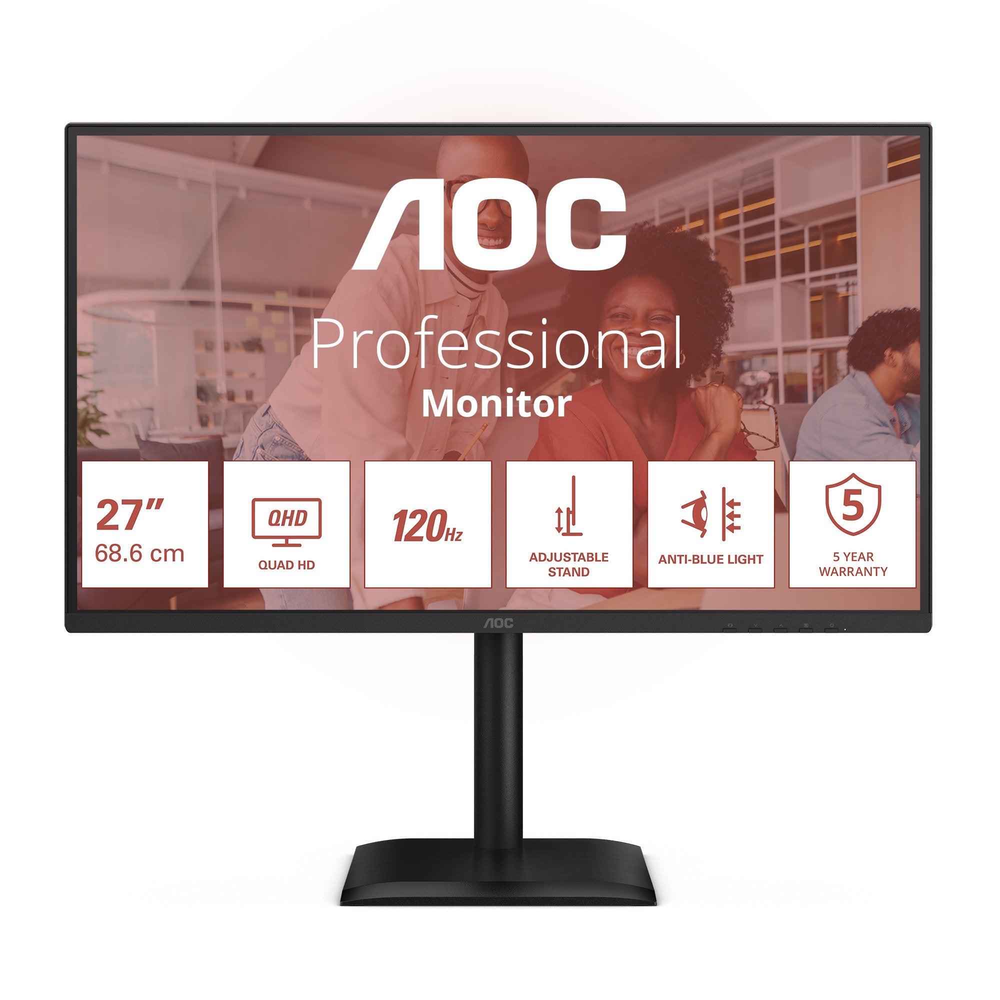 EAN 4038986182829 - AOC E4 Q27E4CV pantalla para PC 68,6 cm (27") 2560 x 1440 Pixeles Quad HD LED Negro imagen 1