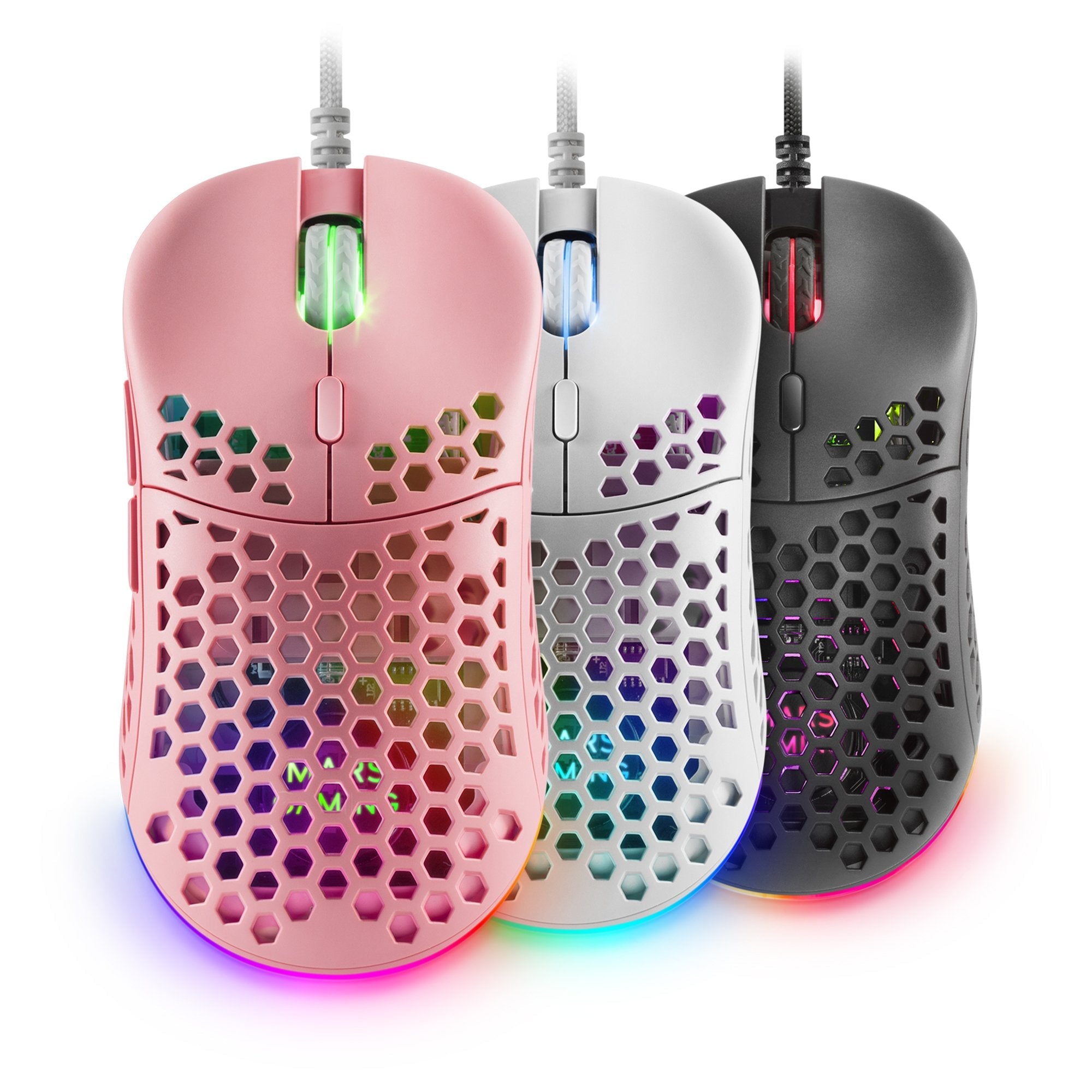 Raton Optico Mm55 Pink Mars Gaming