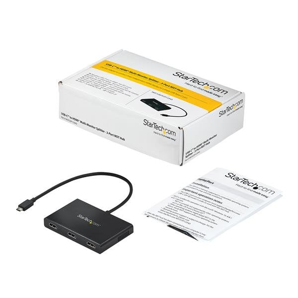Startech Splitter Usb-C A 3 Puertos Hdmi Mstcdp123hd