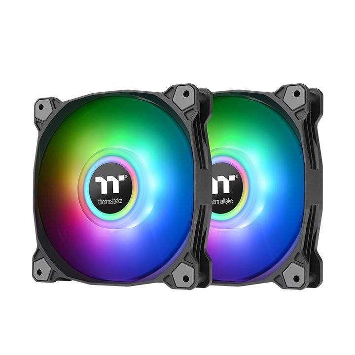 Vent 120x120 Thermaltake Pure Duo 12 Argb 2uds Neg Pack 2 Unds/Vent 120x120mm Argb/1500 Rpm Cl-F115-Pl12sw-A