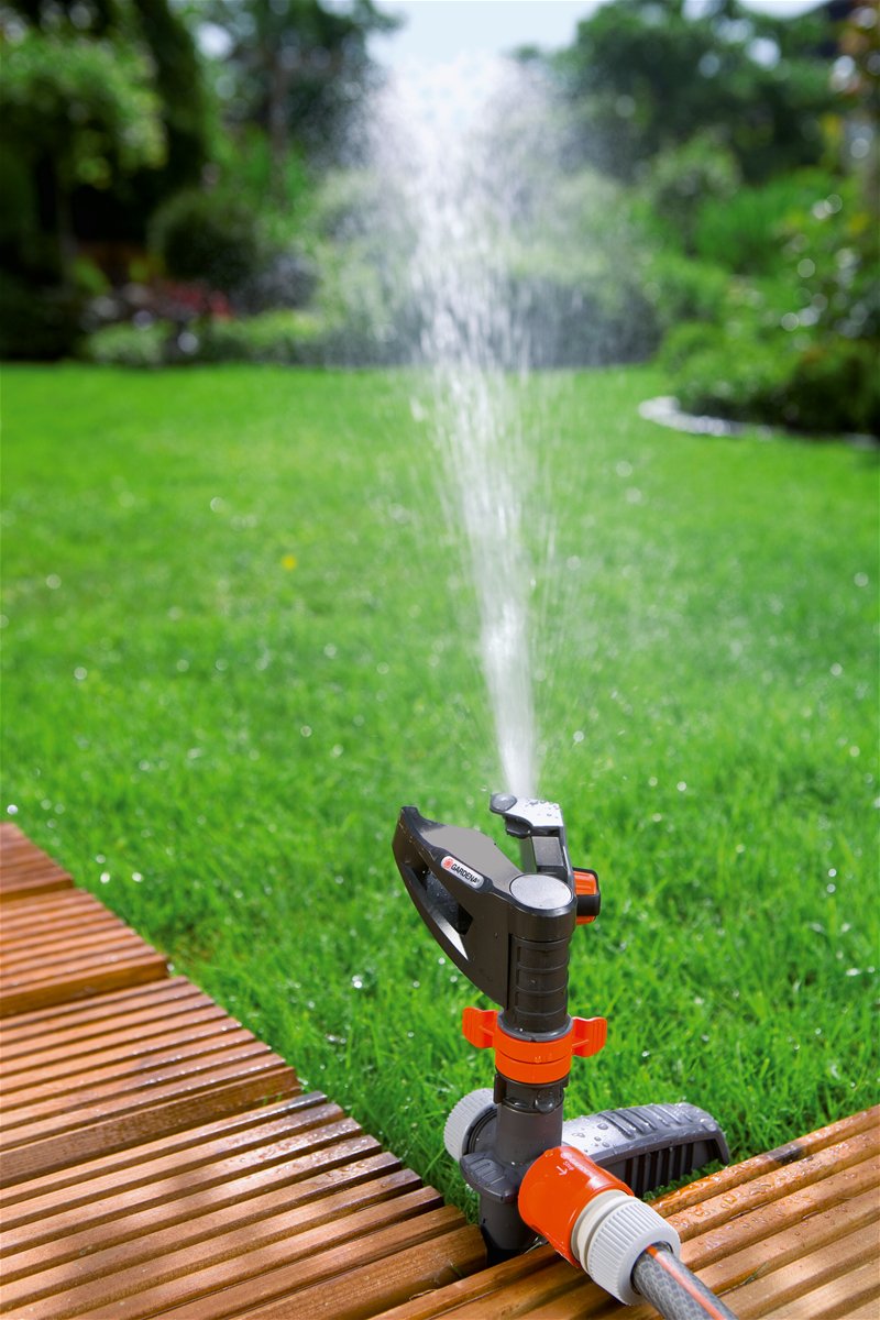 Gardena 8141-20 Rociador De Agua Aspersor De Agua Por Impulso Gris, Naranja, Plata
