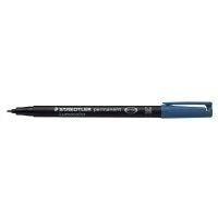 Staedtler Azul 317-3 Staedtler Lumocolor Mercador Permanente 317m, Azul, Ancho De Línea: 1,0 Mm (Medio), Punta Redonda, Indeleble Y Resistente Al Agua, Rellenable, Con Clip