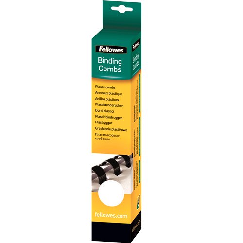 Fellowes Pack De 25 Canutillos De Plastico 6mm - Hasta 20 Hojas - Facil De Utilizar Y Flexible - Alta Calidad - Color