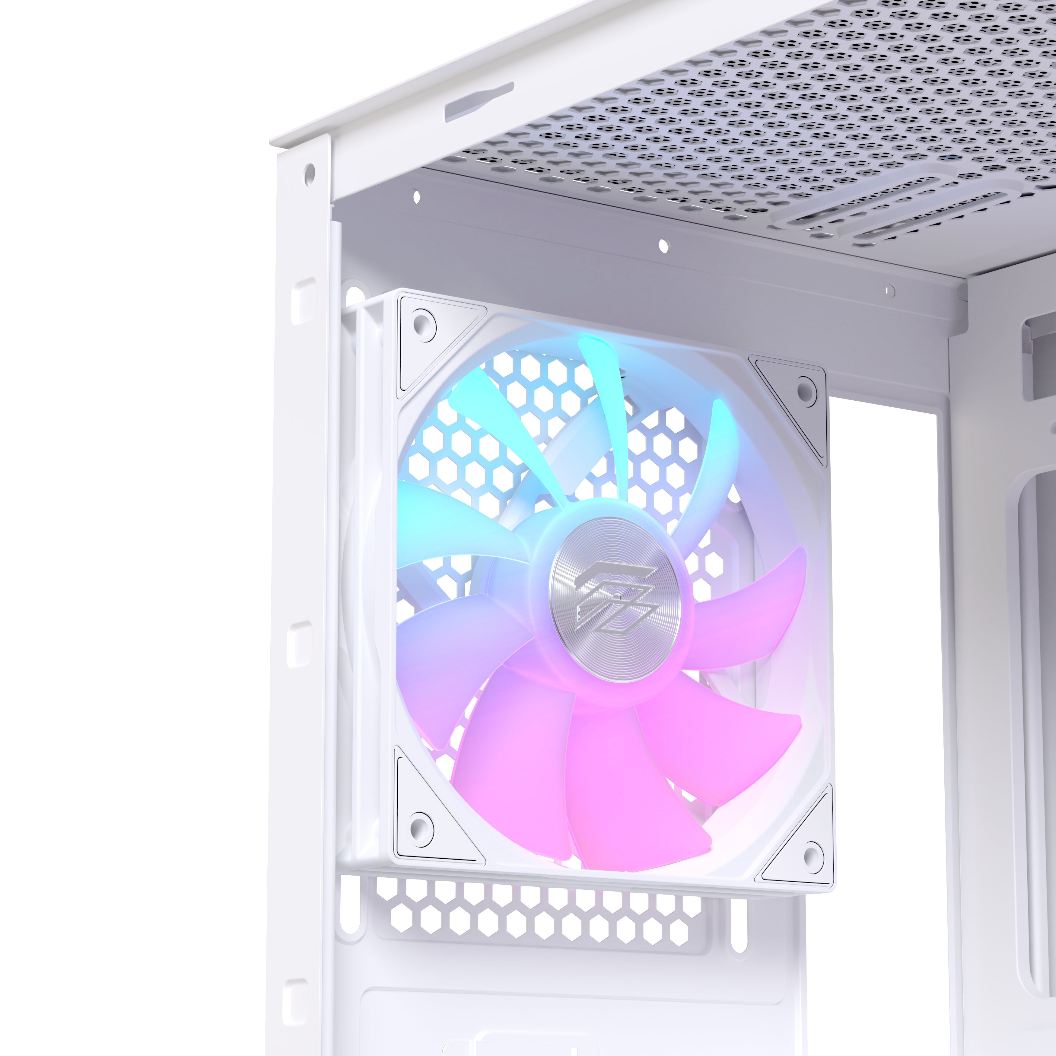 Caja Micro-Atx Einarex Pm150 Gaming Rgb Usb3.0 Usb-C White