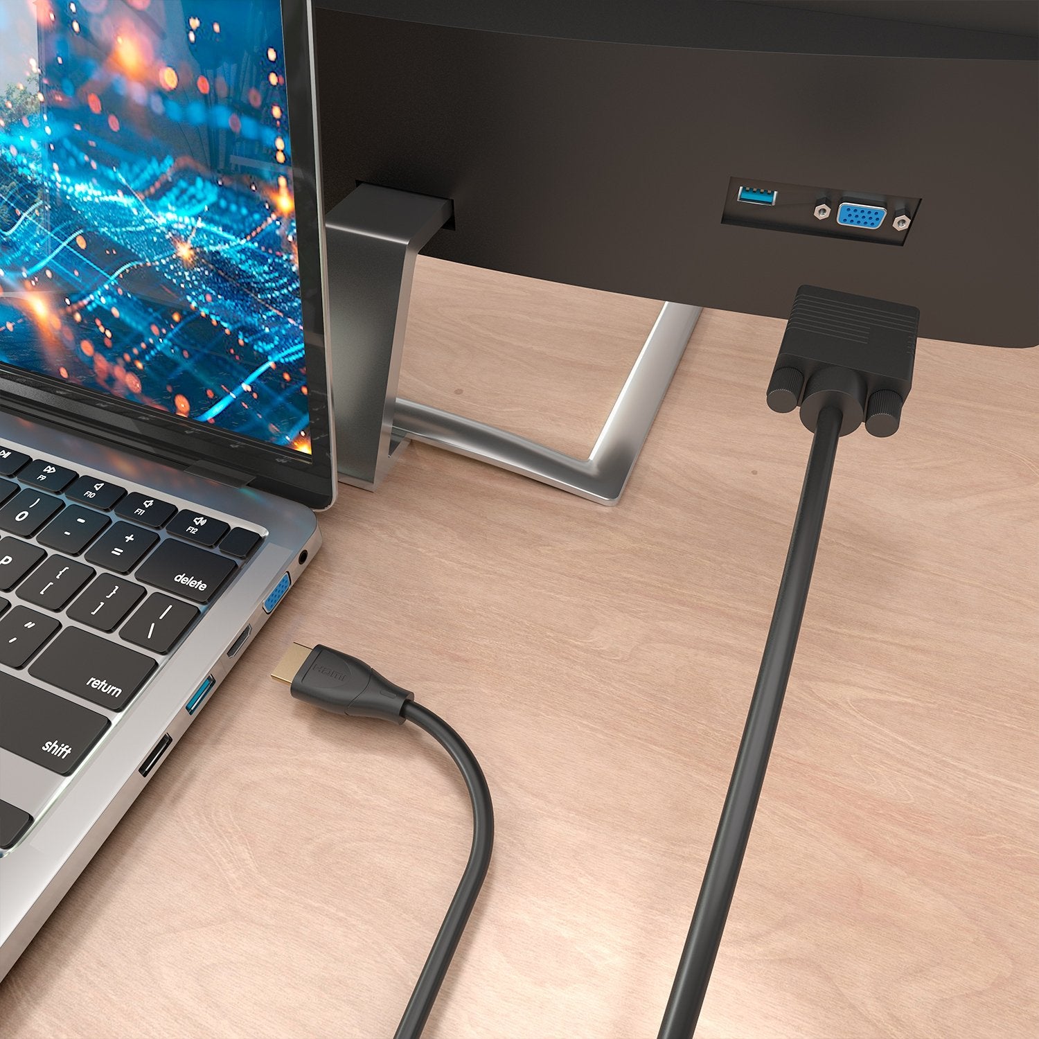 Cable Conversor Aisens A122-1012 Svga Macho Hdmi Macho 2m Negro