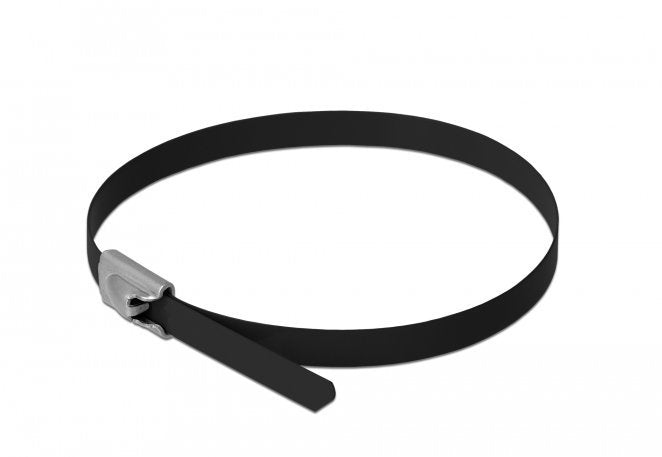 Delock Bridas De Acero Inoxidable L 400 X B 4,6 Mm Negro 10 Piezas