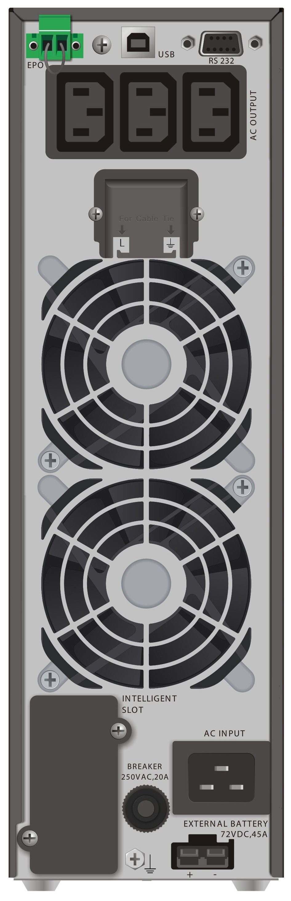 EAN 4260074978353 - PowerWalker VFI 3000 TGS sistema de alimentación ininterrumpida (UPS) Doble conversión (en línea) 3 kVA 2 imagen 2