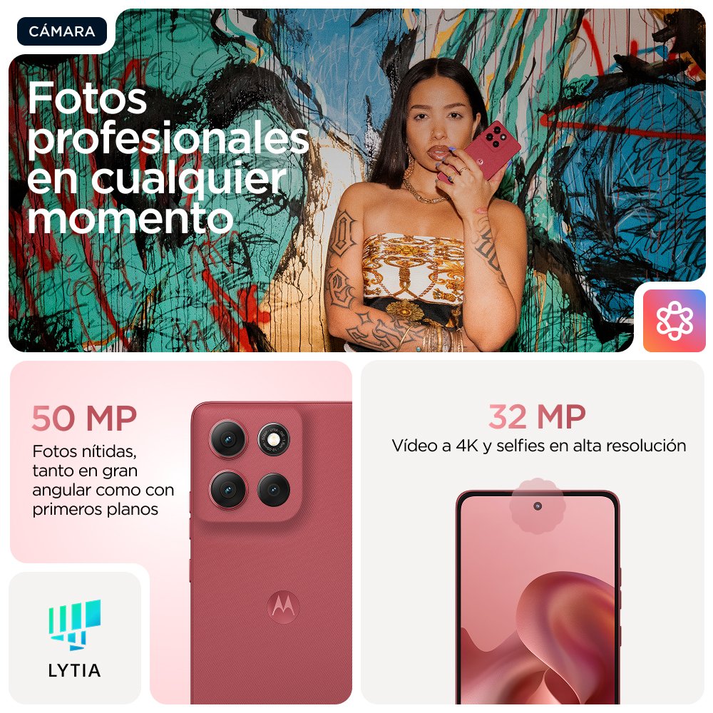 EAN 840023294884 - Motorola moto g86 5G 16,9 cm (6.67") SIM doble Android 15 USB Tipo C 8 GB 256 GB 5200 mAh Rosa imagen 8