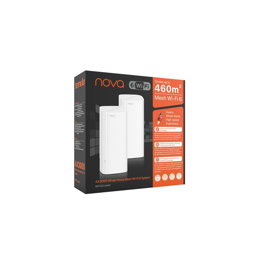 Tenda Mx12 Doble Banda (2,4 Ghz / 5 Ghz) Wi-Fi 6 (802.11ax) Blanco 3 Interno